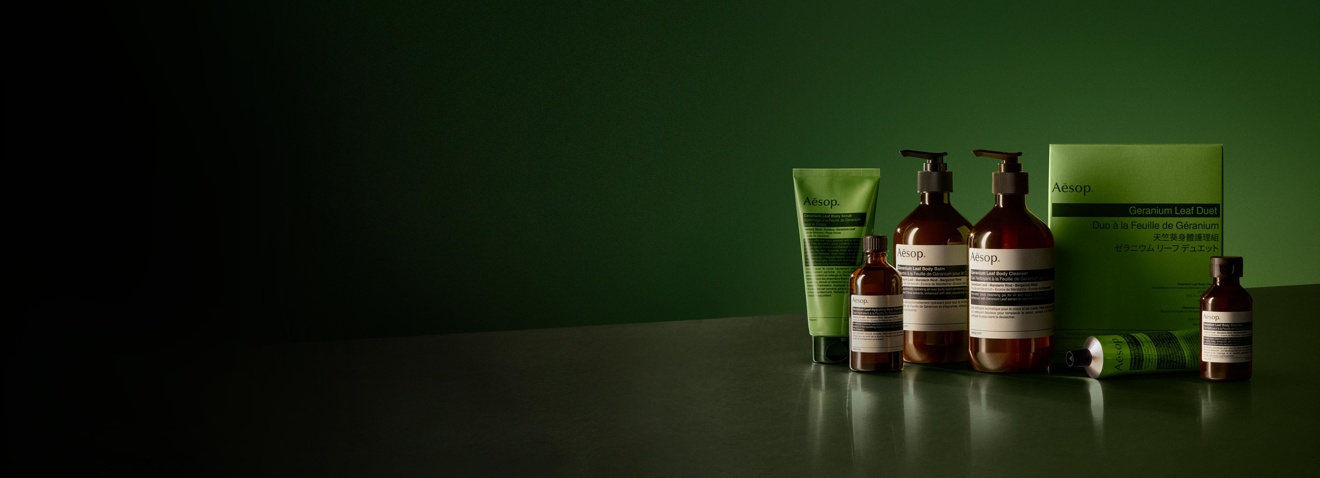 The story of the invention of Aesop's Geranium Leaf Body Care