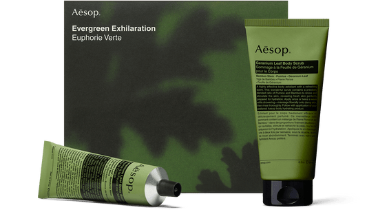 Evergreen Exhilaration - Geranium Leaf Body Scrub & Balm Duet