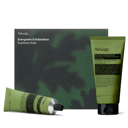 Evergreen Exhilaration - Geranium Leaf Body Scrub & Balm Duet