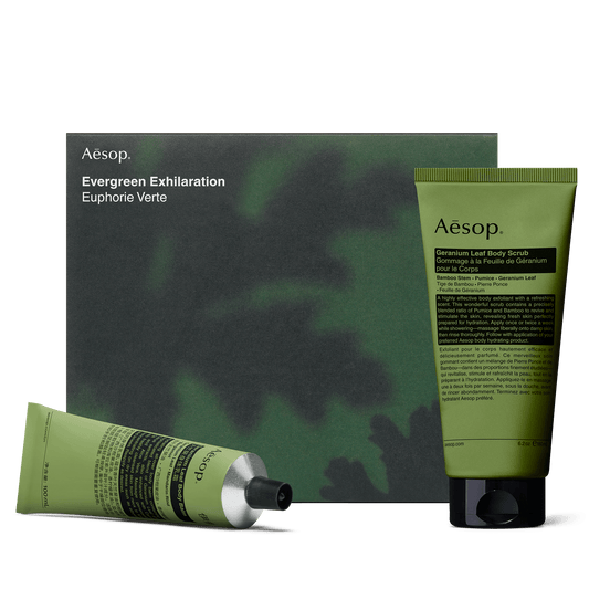 Evergreen Exhilaration - Geranium Leaf Body Scrub & Balm Duet