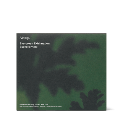 Evergreen Exhilaration - Geranium Leaf Body Scrub & Balm Duet